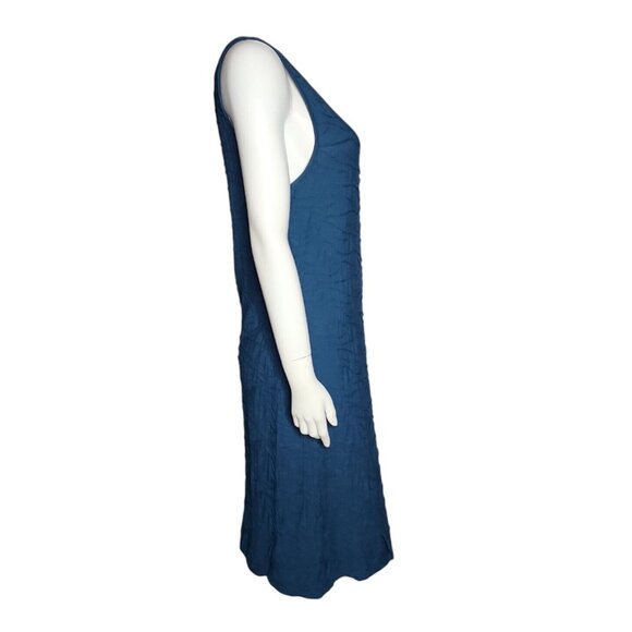 TOAD & CO Blue Sleeveless Pullover Textured Dress Womens SIze L Large *FLAW READ - Picture 4 of 7